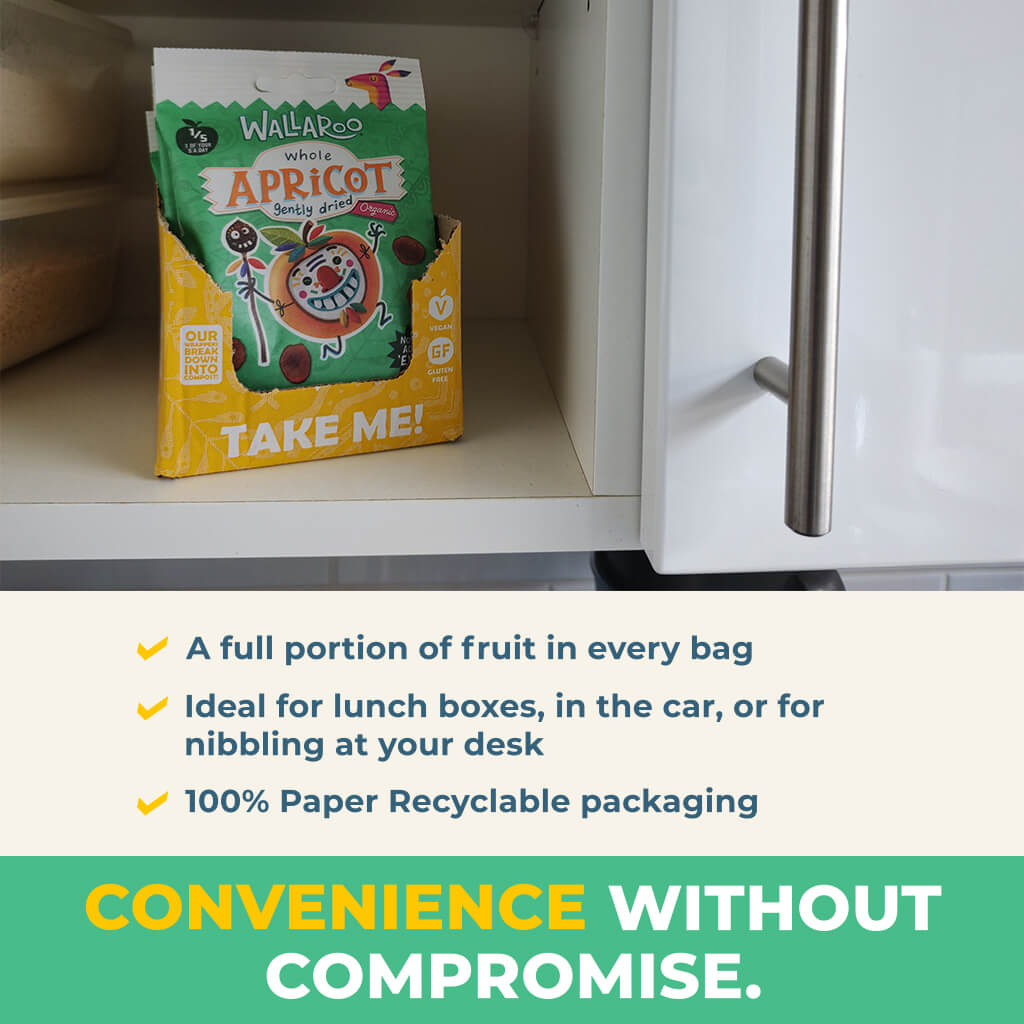 Aaponminimarket Organic Gently Dried Whole Apricots – Box of 10 x 35g