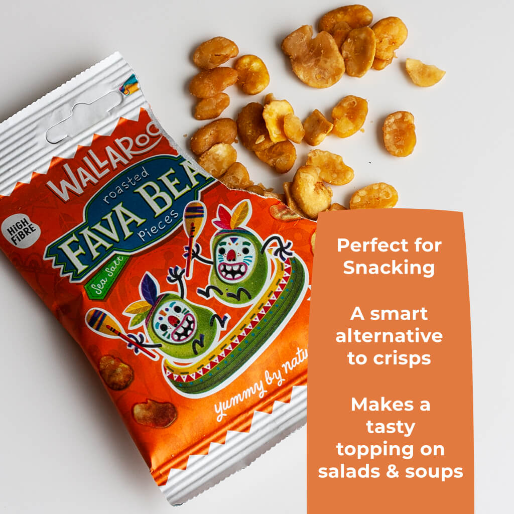 Aaponminimarket Roasted Fava Bean Pieces – Sea Salt High-Protein Vegan Snack