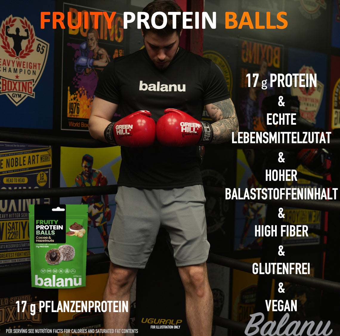 Balanu Fruity Protein Balls Cocoa & Hazelnuts 110 g x6-4