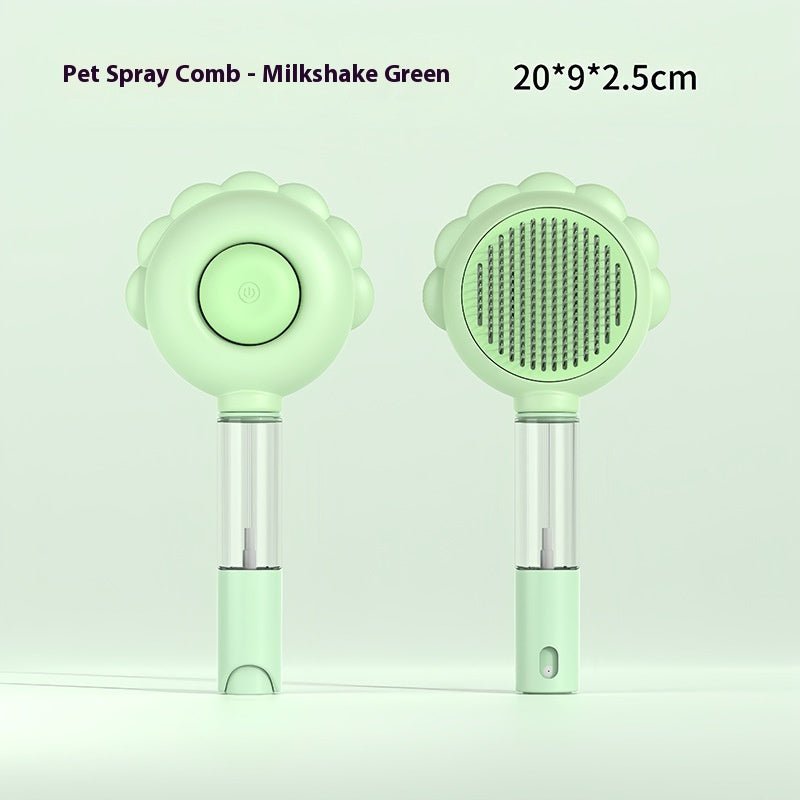 Self - Cleaning Pet Brush Comb with Spray - Aapon Mini Market Ltd