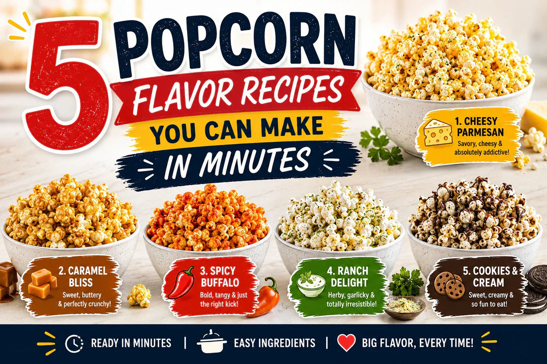 5 Popcorn Flavor Recipes You Can Make in Minutes