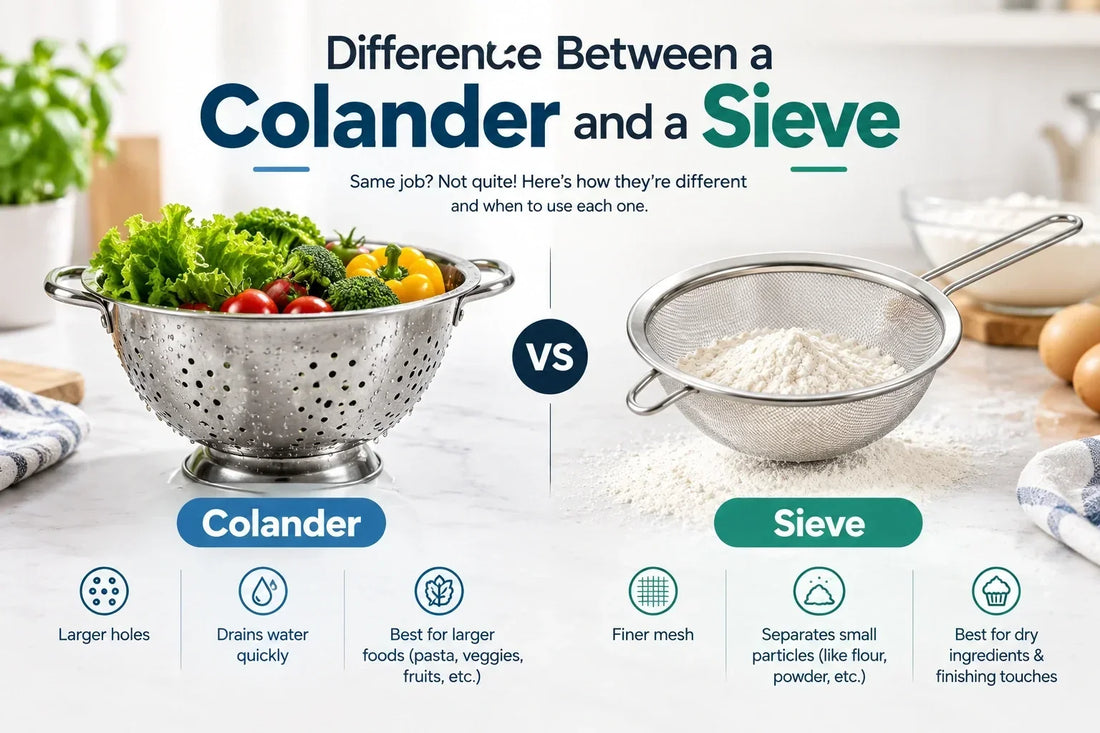 Difference between a colander and a sieve