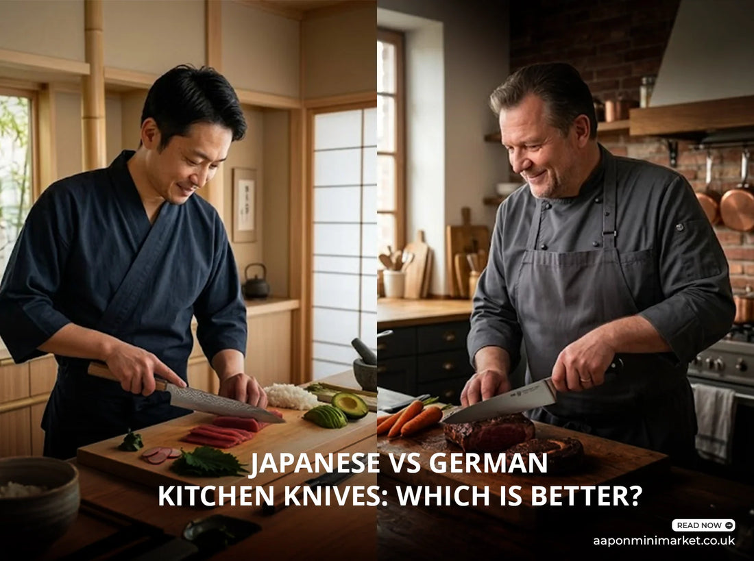 Aapon mini market Japanese vs German Kitchen Knives