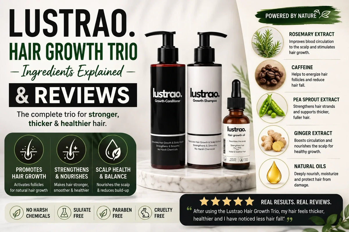Lustrao Hair Growth Trio Ingredients Explained and Reviews