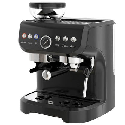 15 Bar Coffee Machine, with Adjustable Grind, Steamer and Accessories by HOMCOM - Aapon Mini Market Ltd