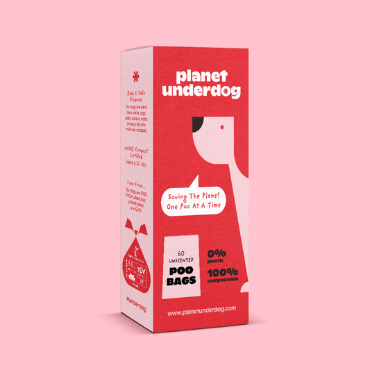 60 Planet Underdog Compostable Dog Poop Bags - Red Box - Aapon Mini Market Ltd
