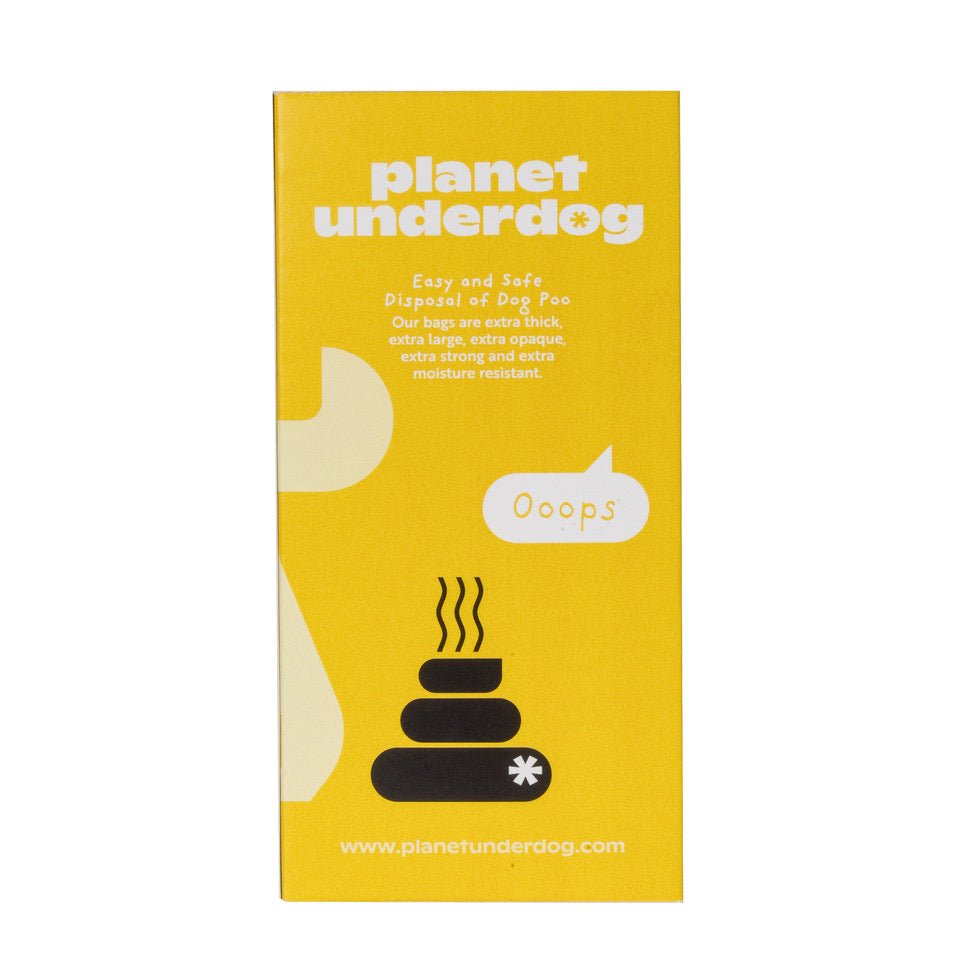 60 Planet Underdog Compostable Dog Poop Bags - Yellow Box - Aapon Mini Market Ltd