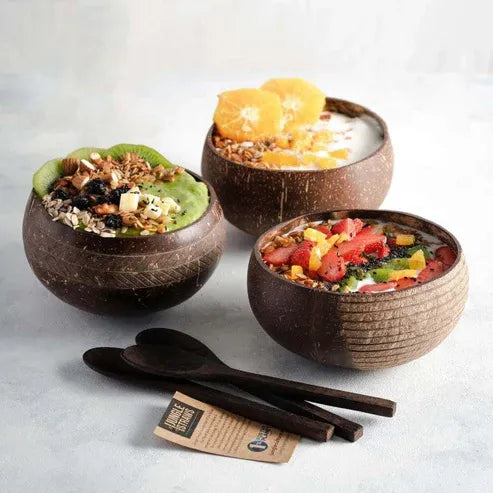 Aapon Mini Market Coconut Bowls & Spoons Set