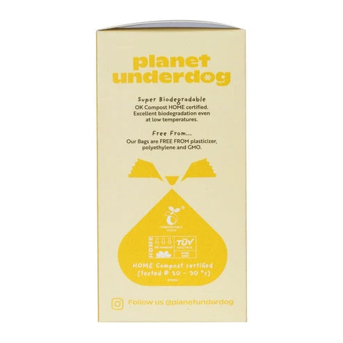 Aaponminimarket 60 Planet Underdog Compostable Dog Poop Bags - Yellow Box