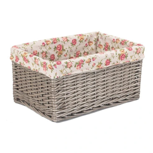 Aaponminimarket Antique Wash Garden Rose Wicker Storage Baskets