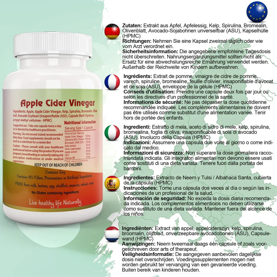 Aaponminimarket Apple Cider Vinegar Capsule