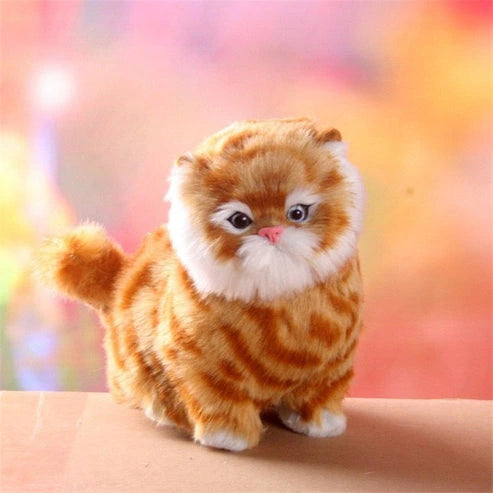 Aaponminimarket Charming Electric Interactive Plush Kitty Toy