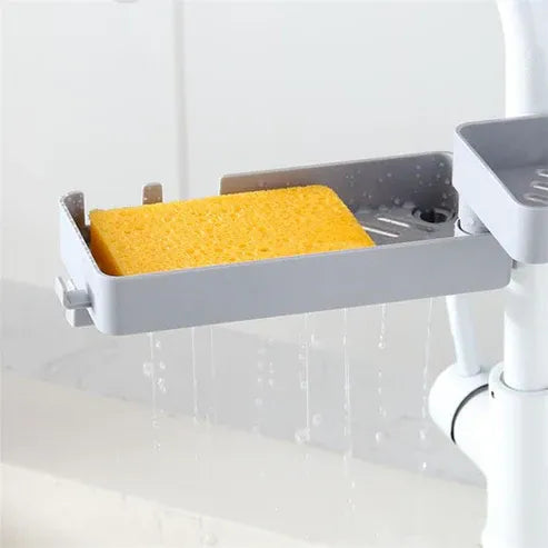 Aaponminimarket Faucet Sponge Holder with Drain Rack