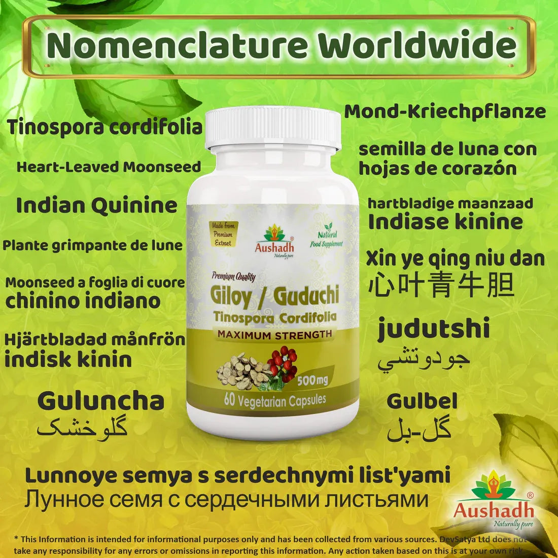 Aaponminimarket Giloy Guduchi Capsule (Tinospora Cordifolia)