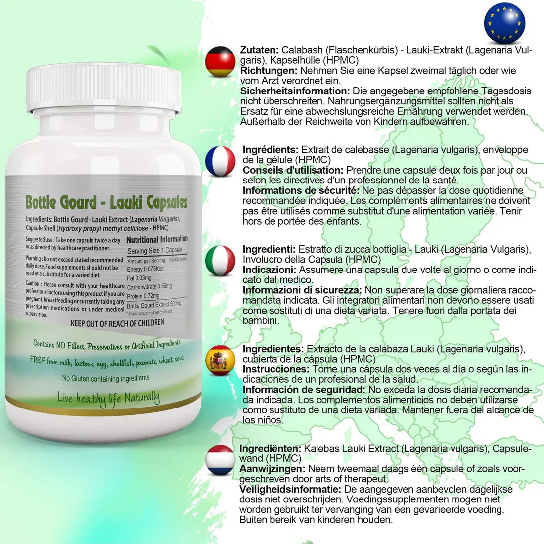 Aaponminimarket Lauki Calabase Bottle Gourd Capsule