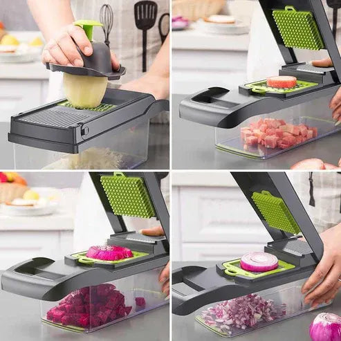 Aaponminimarket Pressed 14-piece Vegetable Cutter Kit