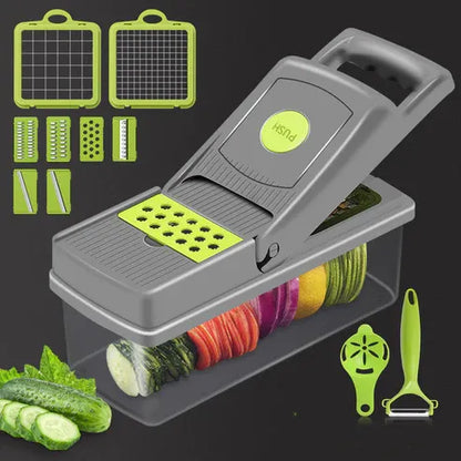 Aaponminimarket Pressed 14-piece Vegetable Cutter Kit