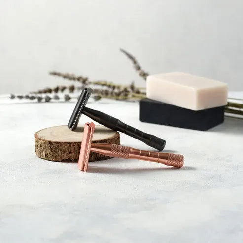 Aaponminimarket Rose Gold or Black Reusable Safety Razor