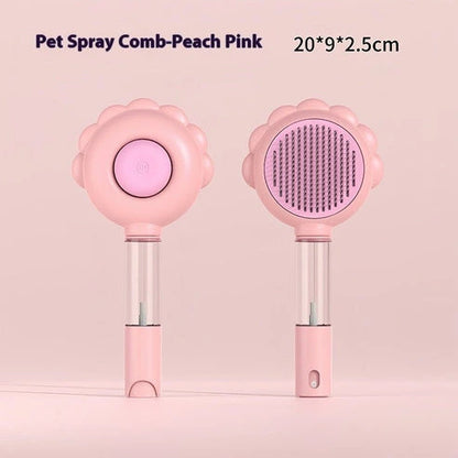 Aaponminimarket Self-Cleaning Pet Brush Comb with Spray
