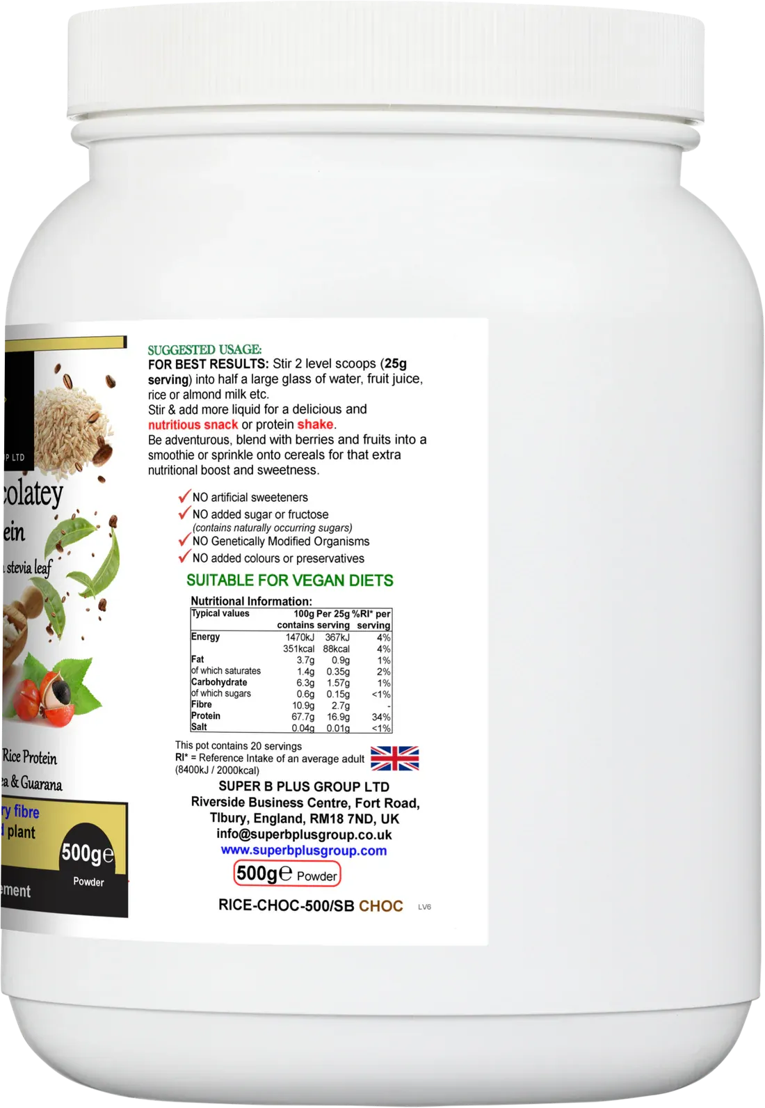 Aaponminimarket Super Chocolatey Rice Protein