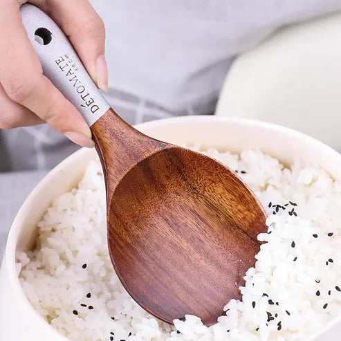Aaponminimarket Teak Lacquer Kitchen Utensils Set