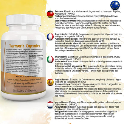 Aaponminimarket Turmeric with Ginger and Black pepper Capsule