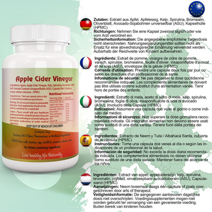Apple Cider Vinegar Capsule with Kelp, Spirulina, Bromelain, Olive Leaf-1