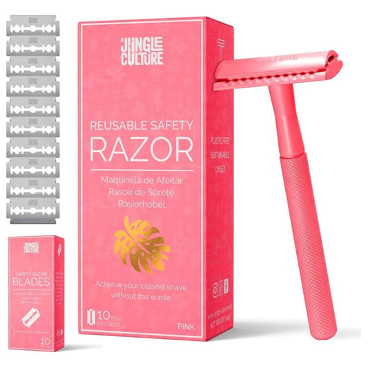Aapon Mini Market Ltd Diamond Grip Jungle Culture Safety Razors | 10x Razor Blades 