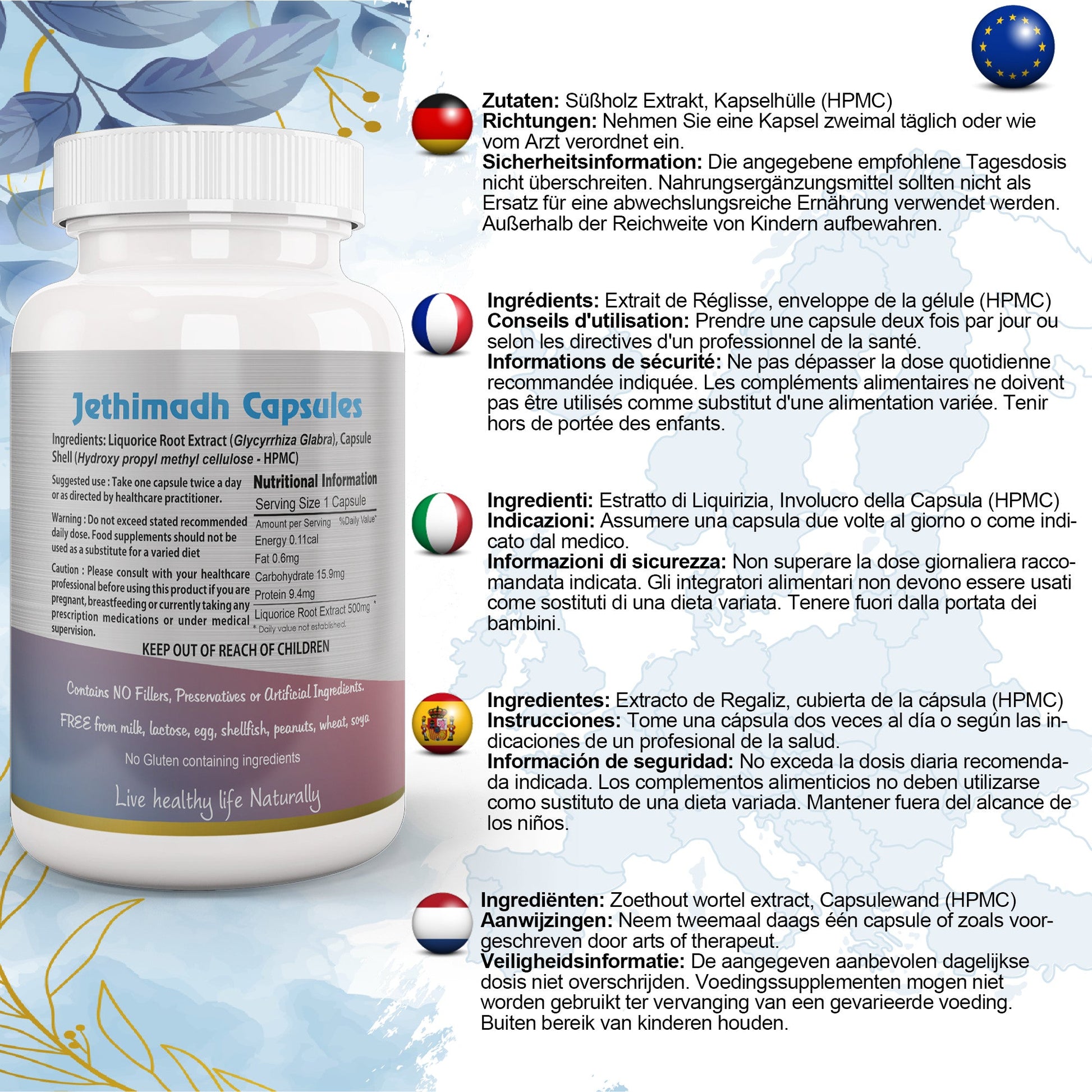Liquorice Root Capsule (Yastimadhu - Mulethi - Jethimadh)-1