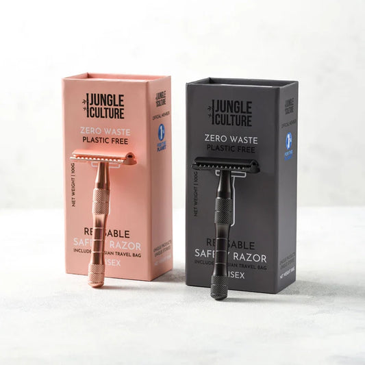 Aapon Mini Market Ltd Rose Gold or Black Reusable Safety Razors (Thick Handle)