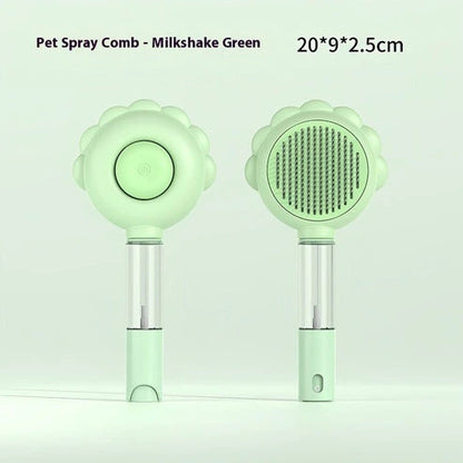Aaponminimarket Self-Cleaning Pet Brush Comb with Spray
