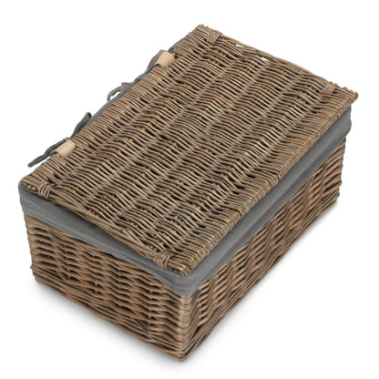 Antique Wash Cotton Lined Storage Basket - Aapon Mini Market Ltd