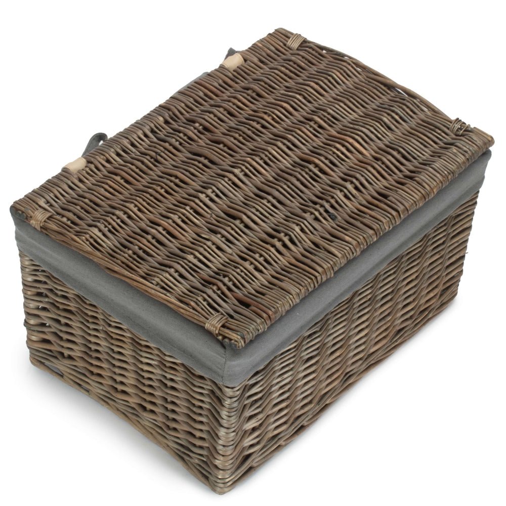 Antique Wash Cotton Lined Storage Basket - Aapon Mini Market Ltd