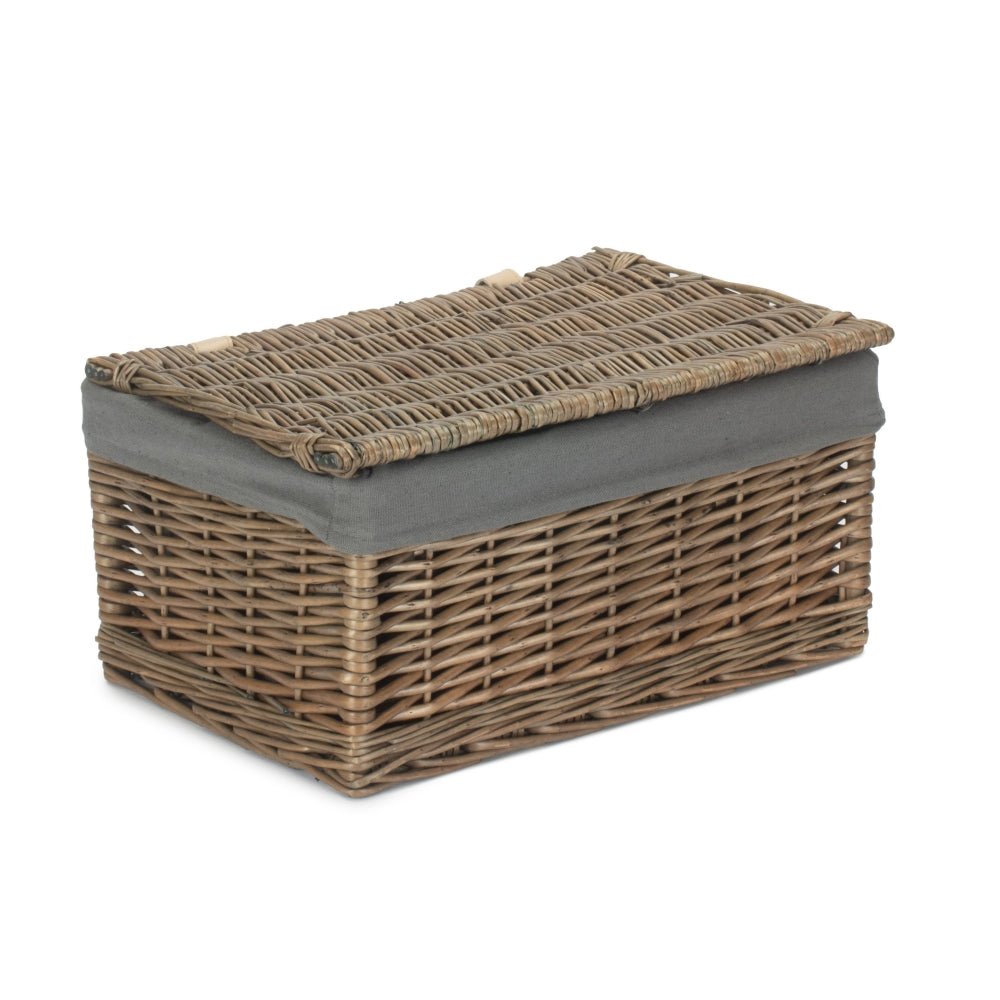 Antique Wash Cotton Lined Storage Basket - Aapon Mini Market Ltd