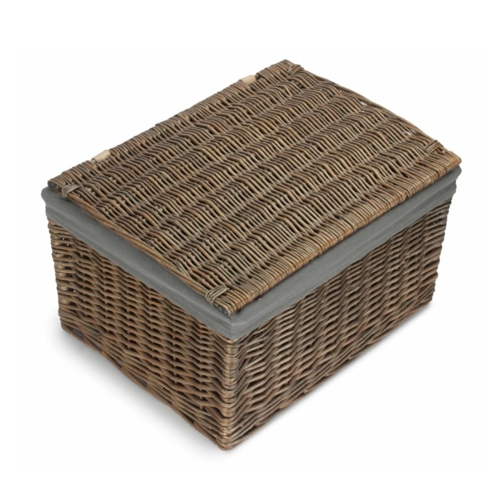 Antique Wash Cotton Lined Storage Basket - Aapon Mini Market Ltd