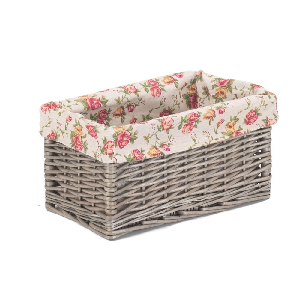 Antique Wash Garden Rose Wicker Storage Baskets - Aapon Mini Market Ltd