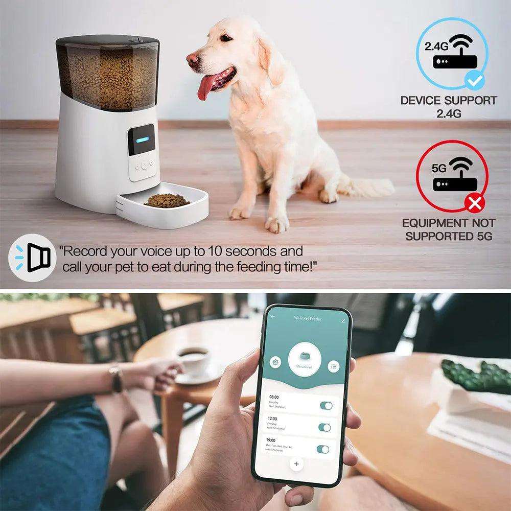 Automatic Cat Feeder WiFi Enable Smart Pet Dog Food Dispenser - Aapon Mini Market Ltd