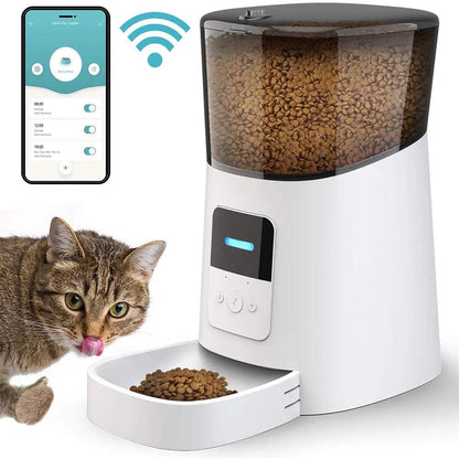 Automatic Cat Feeder WiFi Enable Smart Pet Dog Food Dispenser - Aapon Mini Market Ltd