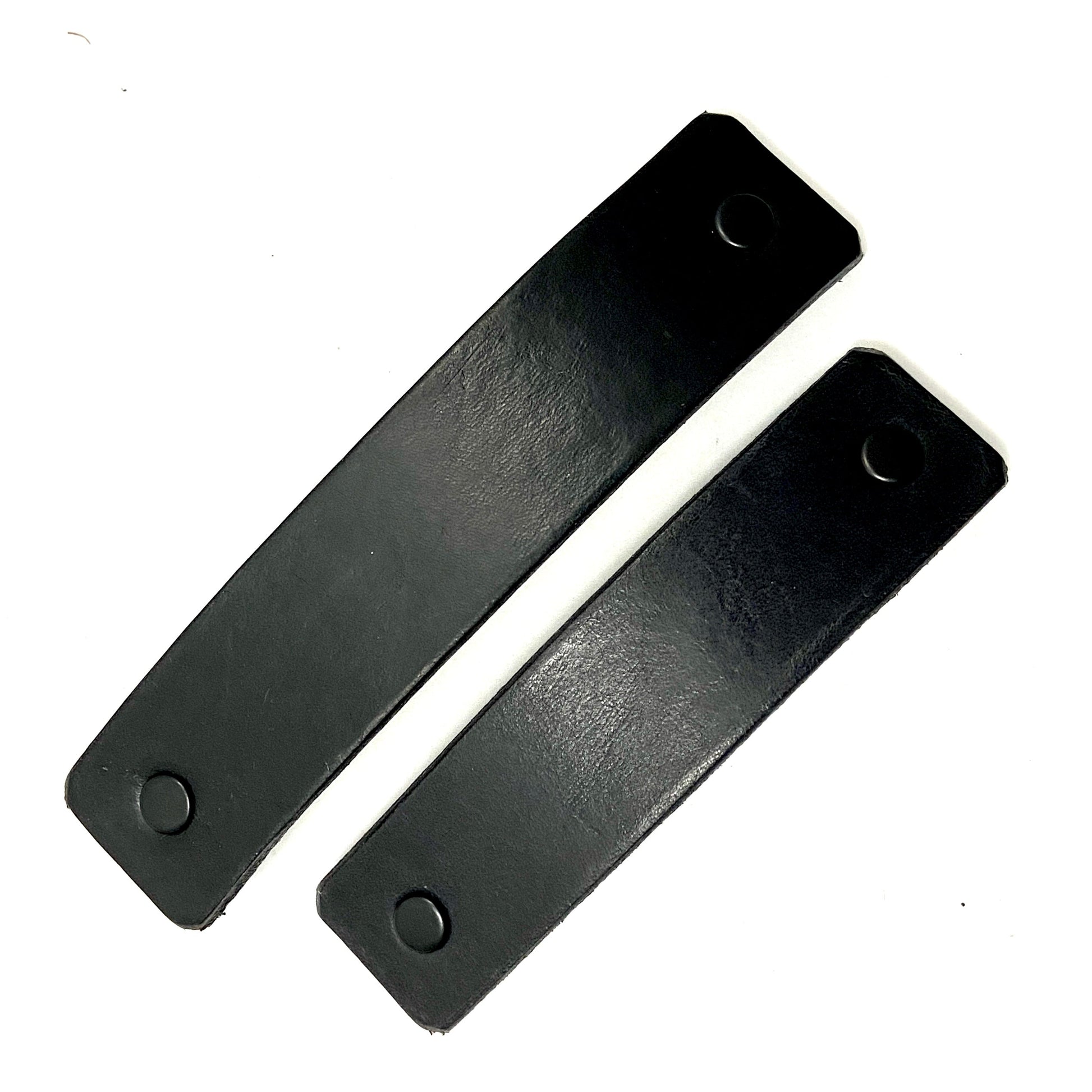 The Minimalist: Basic Black Leather Eco Barrette-5