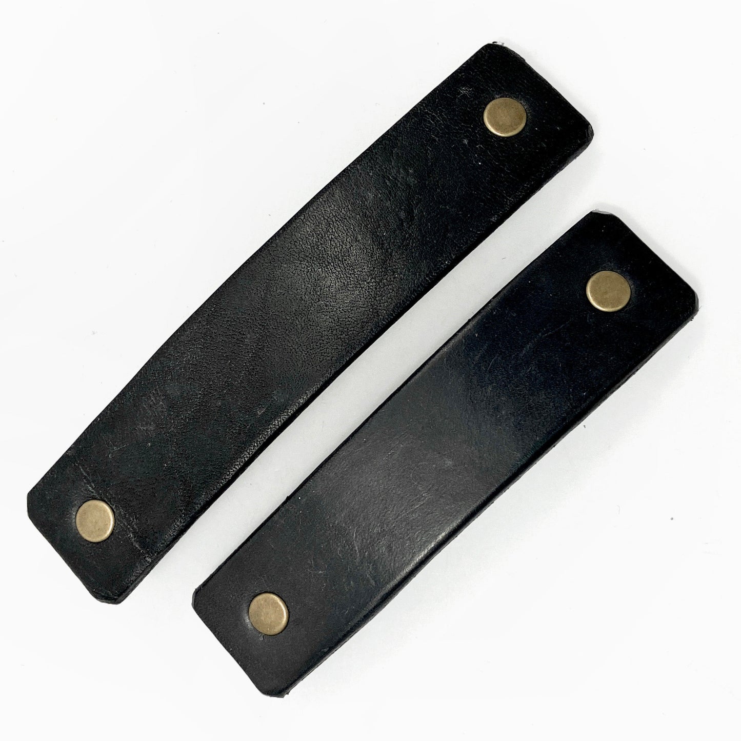 The Minimalist: Basic Black Leather Eco Barrette-10
