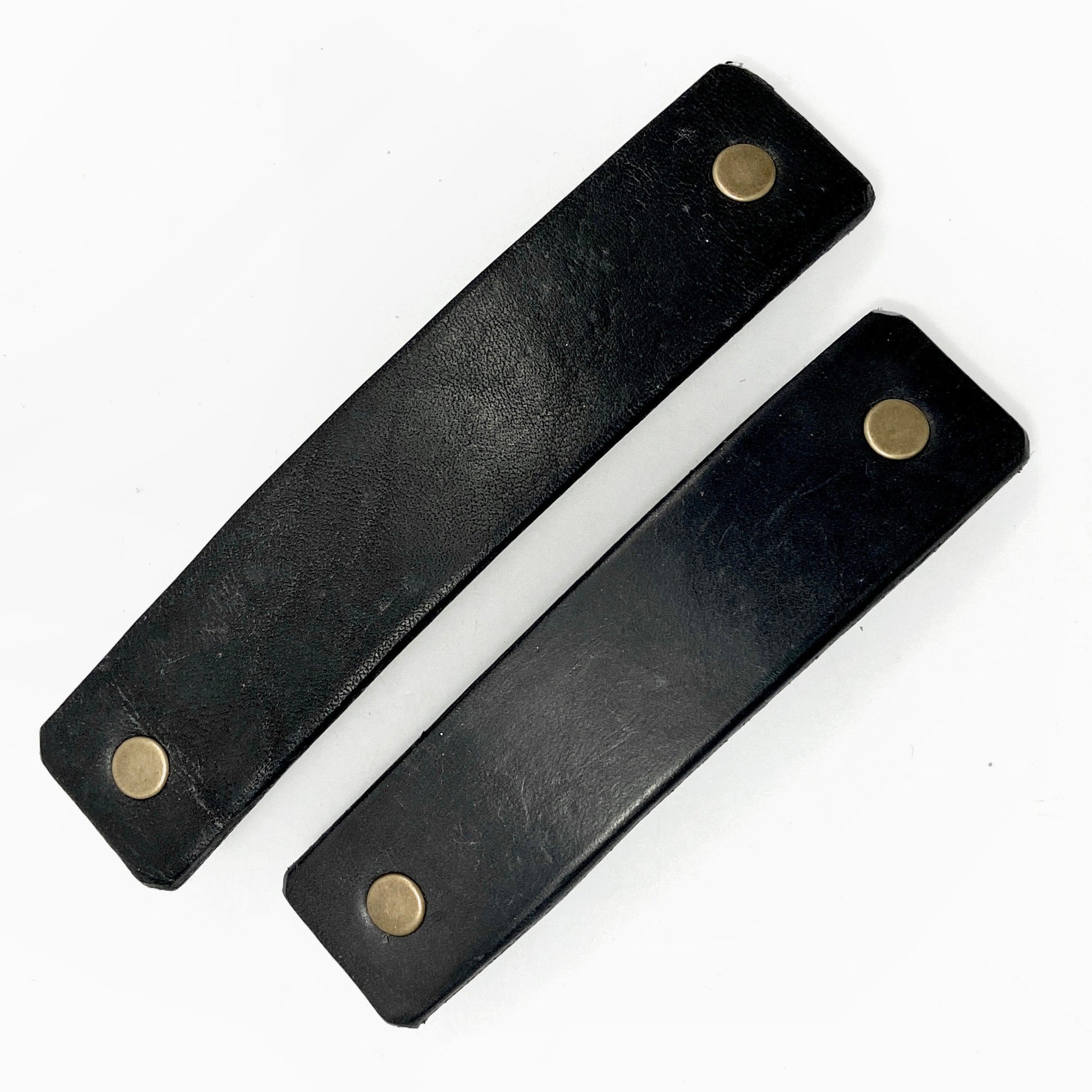 The Minimalist: Basic Black Leather Eco Barrette-10