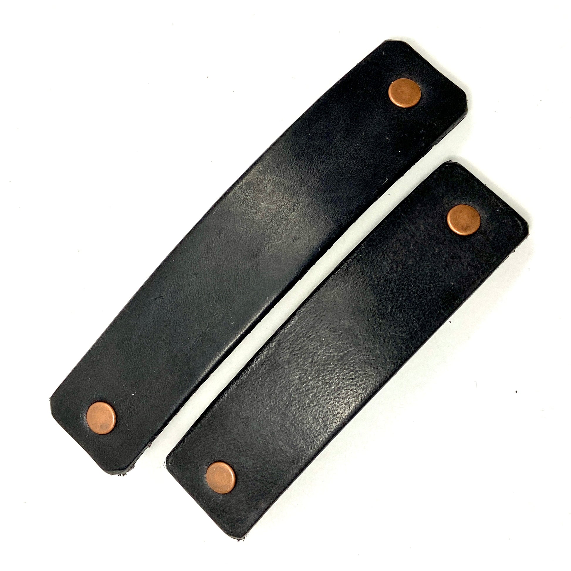 The Minimalist: Basic Black Leather Eco Barrette-8