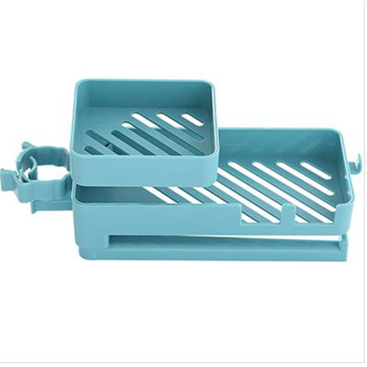 Kitchen Sink Faucet Sponge Holder with Drain Rack-1
