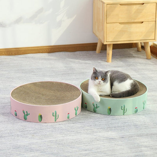Durable Round Cat Scratch Board Bed and Toy - Aapon Mini Market Ltd