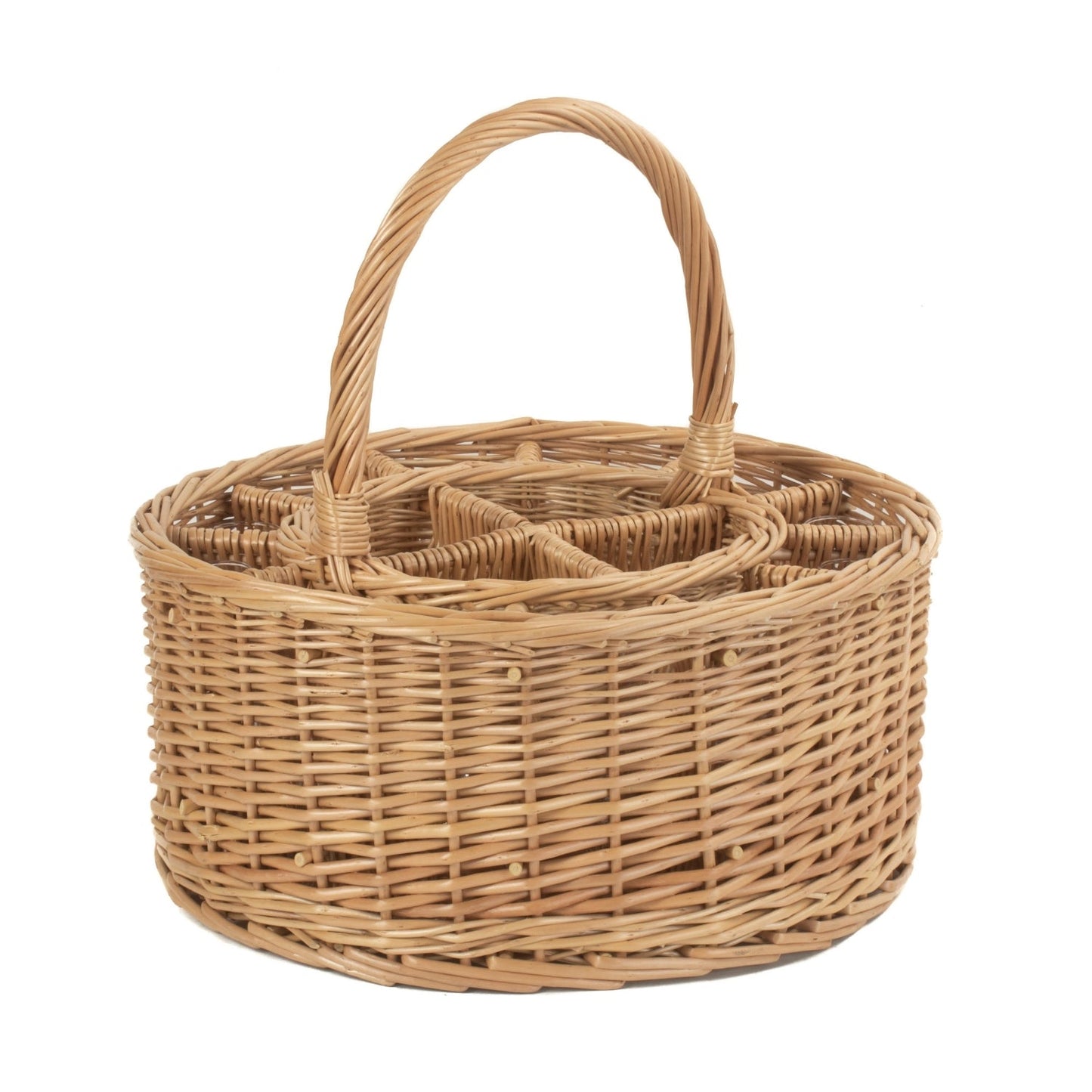 Garden Wicker Drinks Basket Complete with 12 Glasses - Aapon Mini Market Ltd