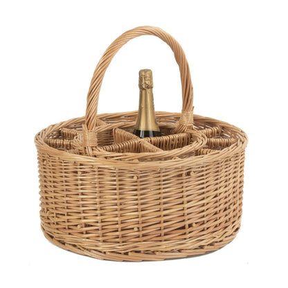 Garden Wicker Drinks Basket Complete with 12 Glasses - Aapon Mini Market Ltd