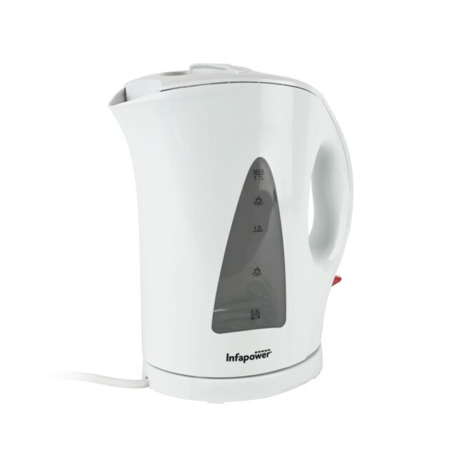 Infapower 2200w 1.7L Cordless Kettle White - Aapon Mini Market Ltd