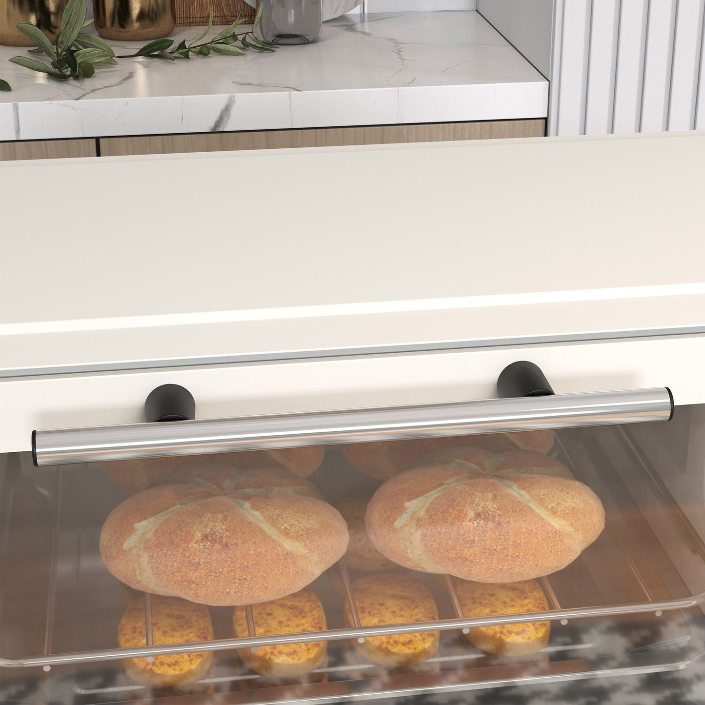 Mini Oven, 9L Countertop Electric Grill, Toaster Oven with Adjustable Temperature, Timer, Baking Tray and Wire Rack, 750W, Cream | HOMCOM - Aapon Mini Market Ltd