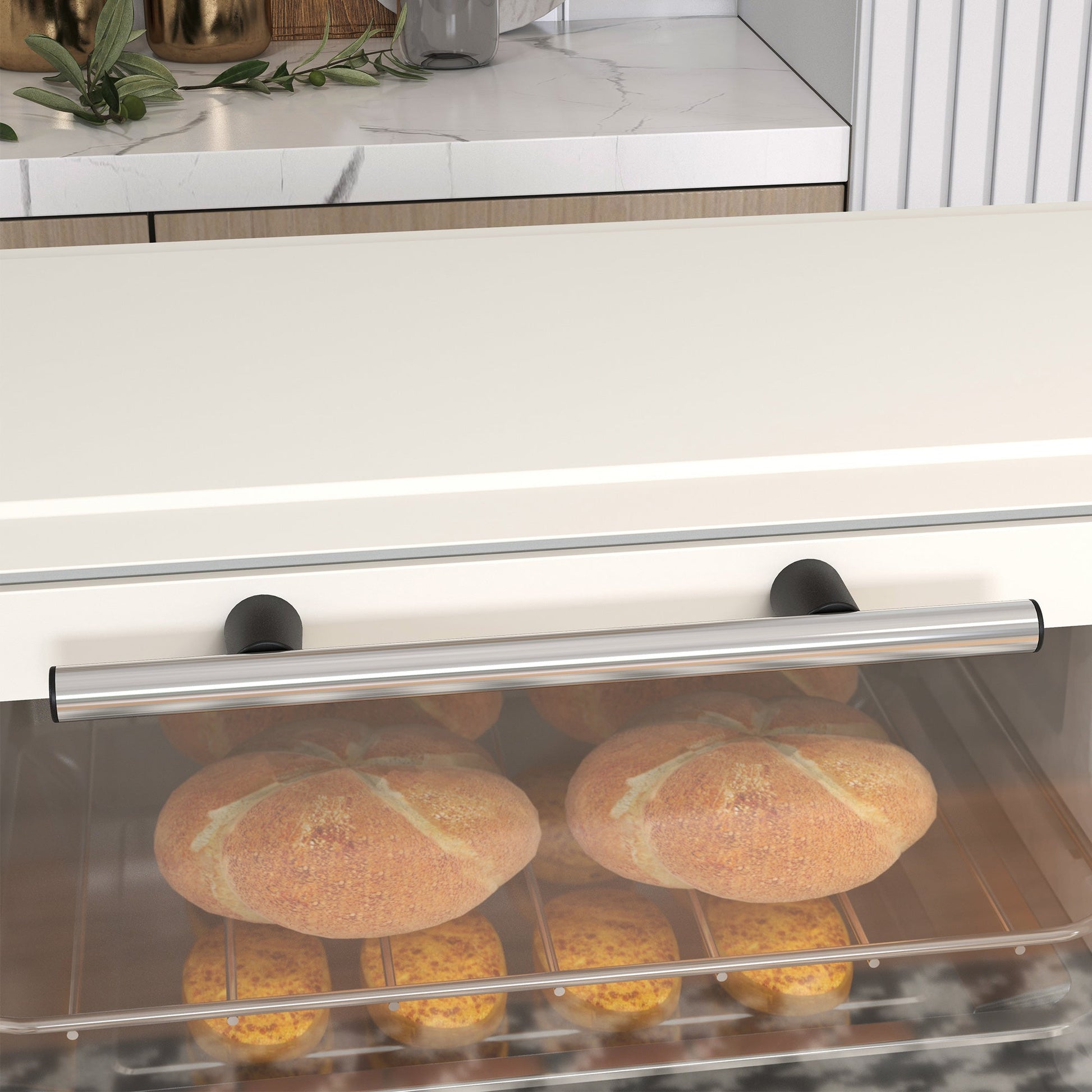 Mini Oven, 9L Countertop Electric Grill, Toaster Oven with Adjustable Temperature, Timer, Baking Tray and Wire Rack, 750W, Cream | HOMCOM - Aapon Mini Market Ltd