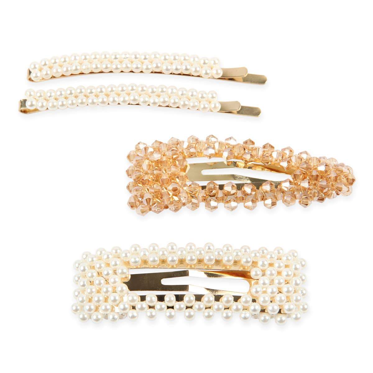 Pearl And Crystal Hairpins | Hair Accessories-1